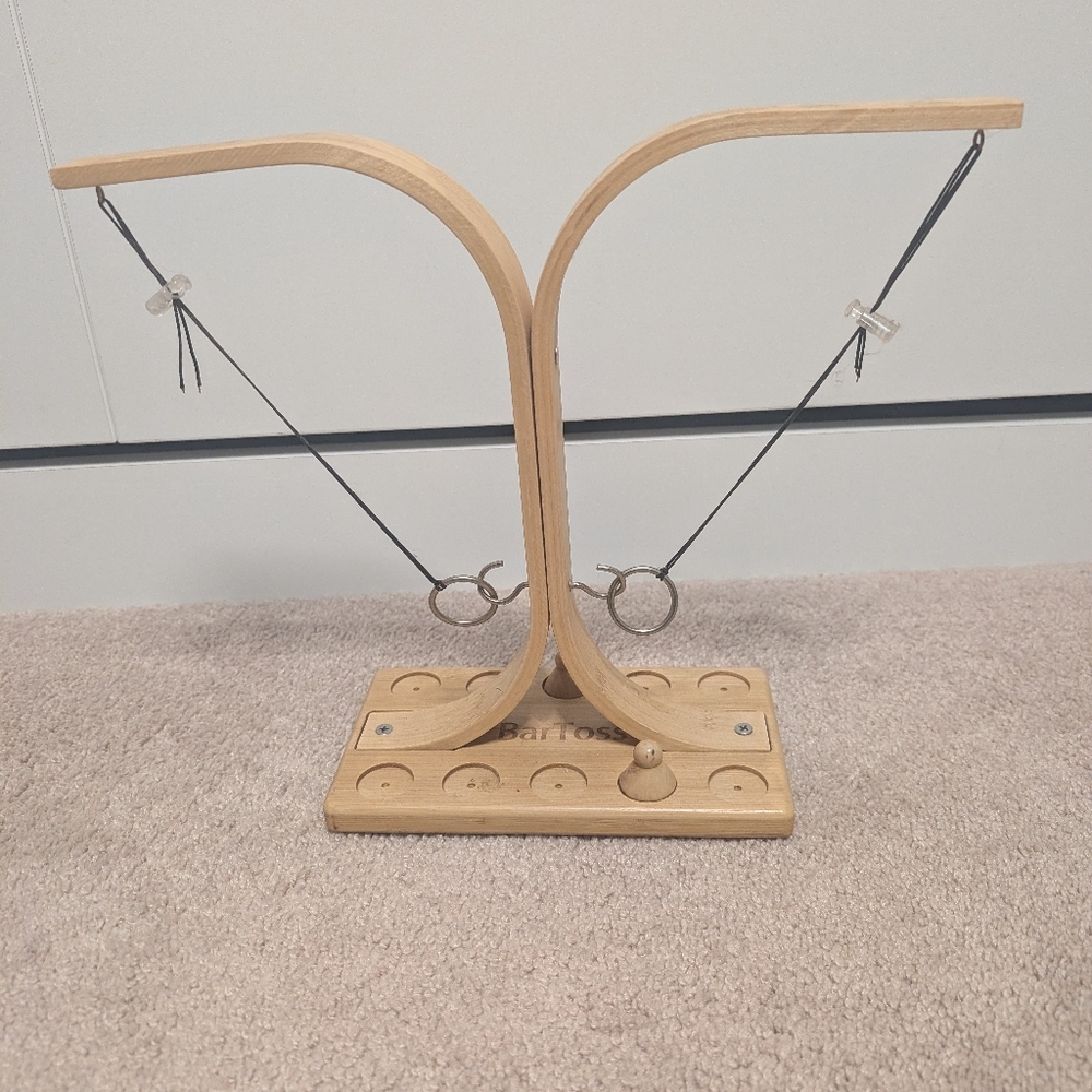 Wooden Ring Toss Game - Natural Light Wood